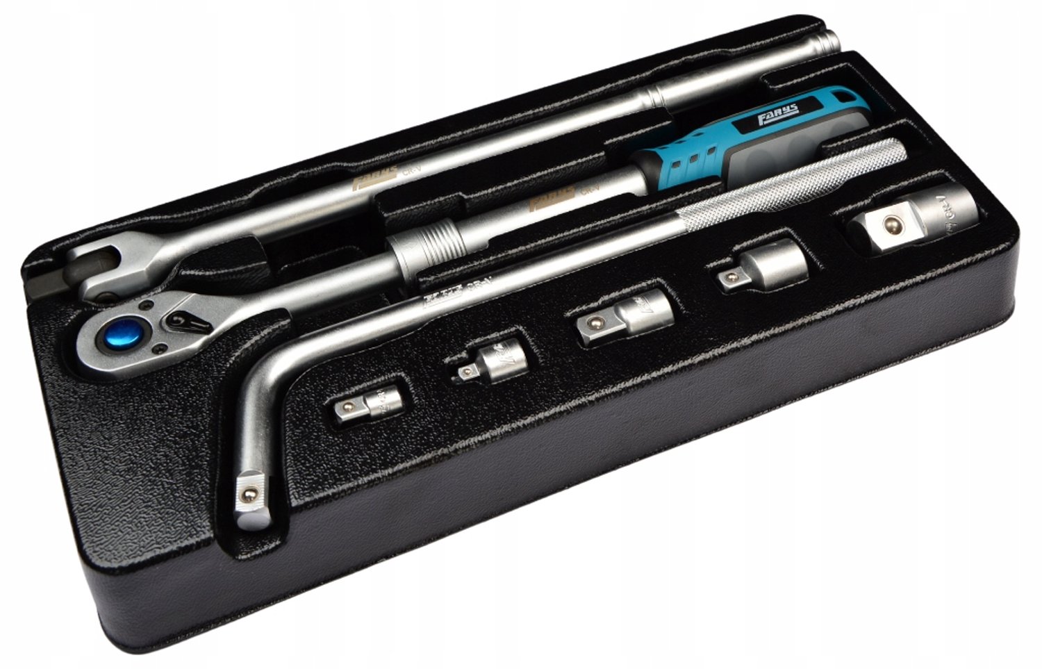 8-delige Ratel & Dop Set 1/2" met Reducties