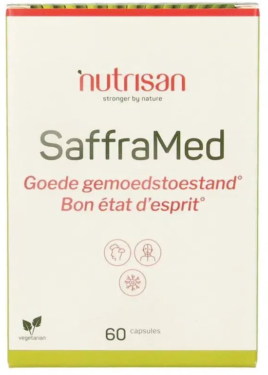 Nutrisan Safframed: Goede gemoedstoestand. Vegetarisch, 60 capsules.