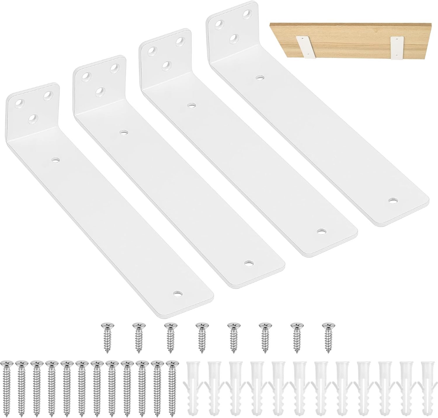 Famanu - Plattenhouder - Voor het veilig bevestigen van wandplaten - Stevige constructie - 4 stuks