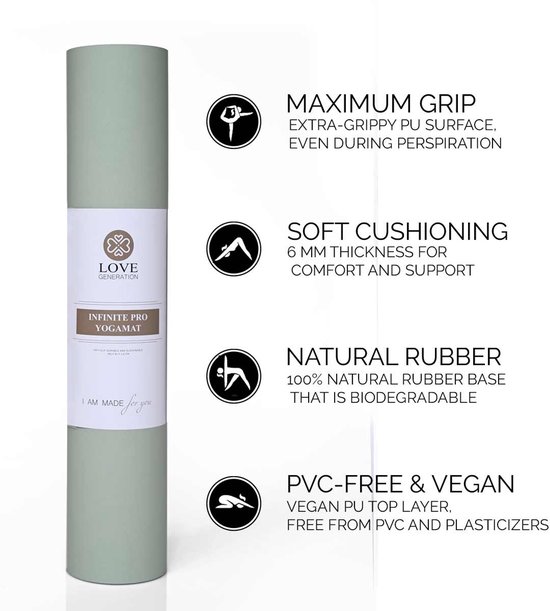 Love Generation - Infinite PRO Yogamat - Serene Sage van Love Generation — afbeelding 5