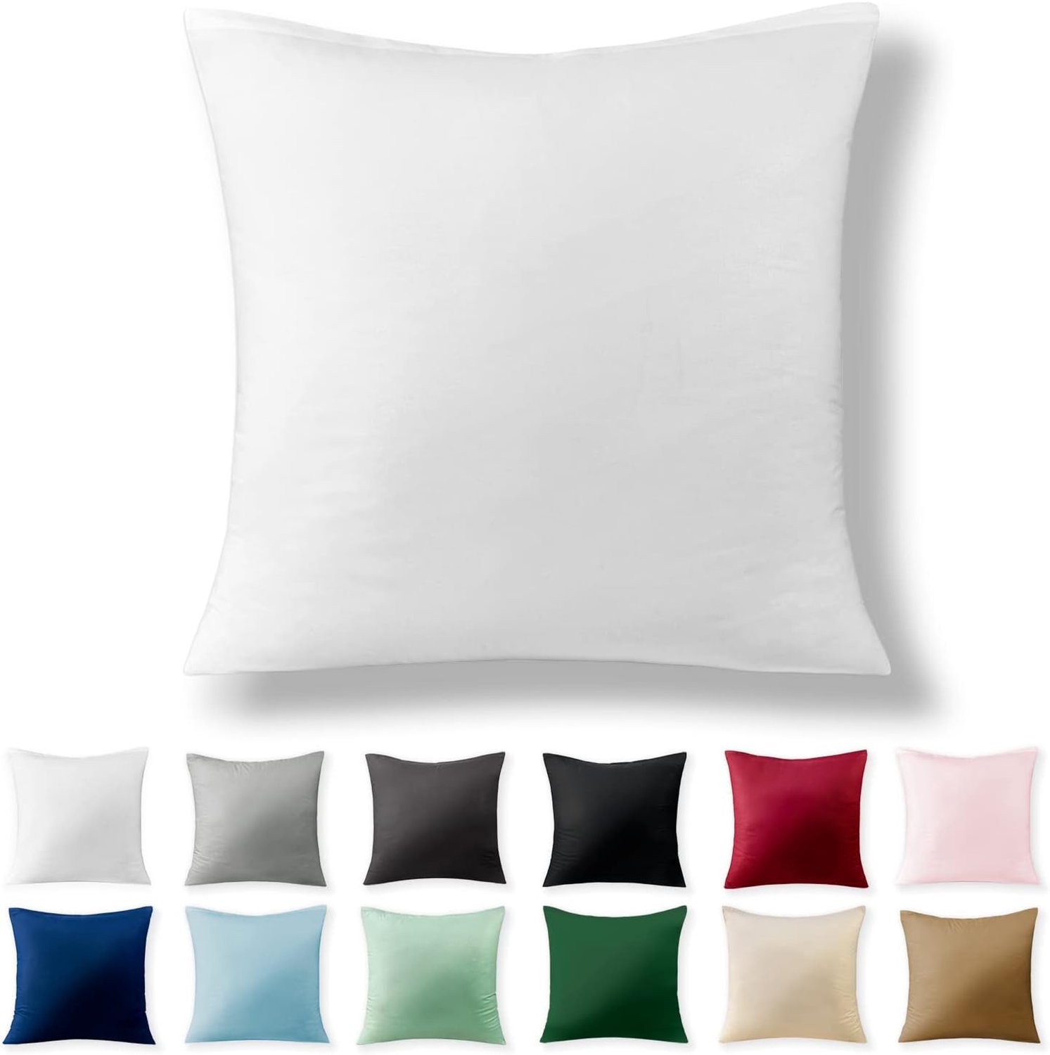 Famanu Kussenhoes 100% Katoen - Bescherming van kussens tegen vuil en slijtage - Met rits sluiting - 40 x 40 cm neutraal