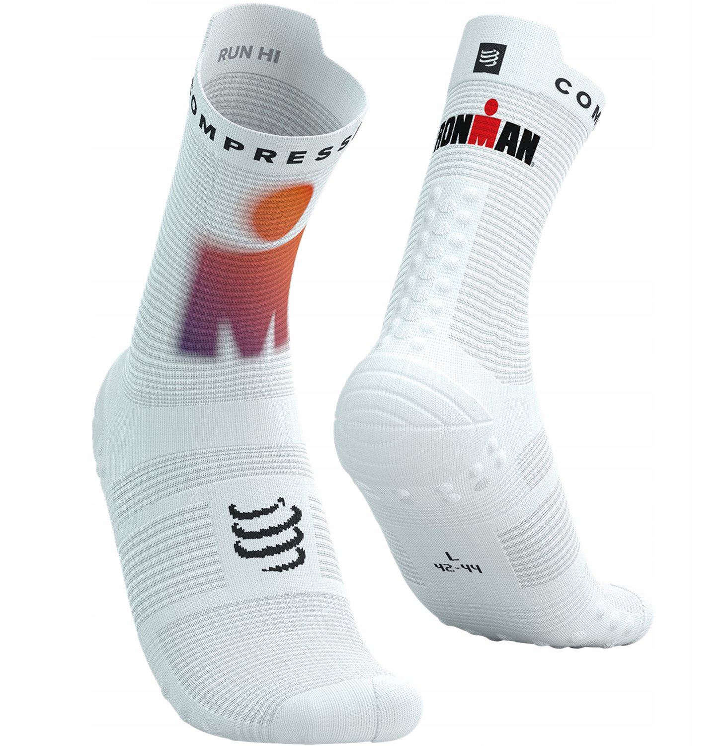 Compressport PRORACING V4 Run High Iron Man Sokken Wit