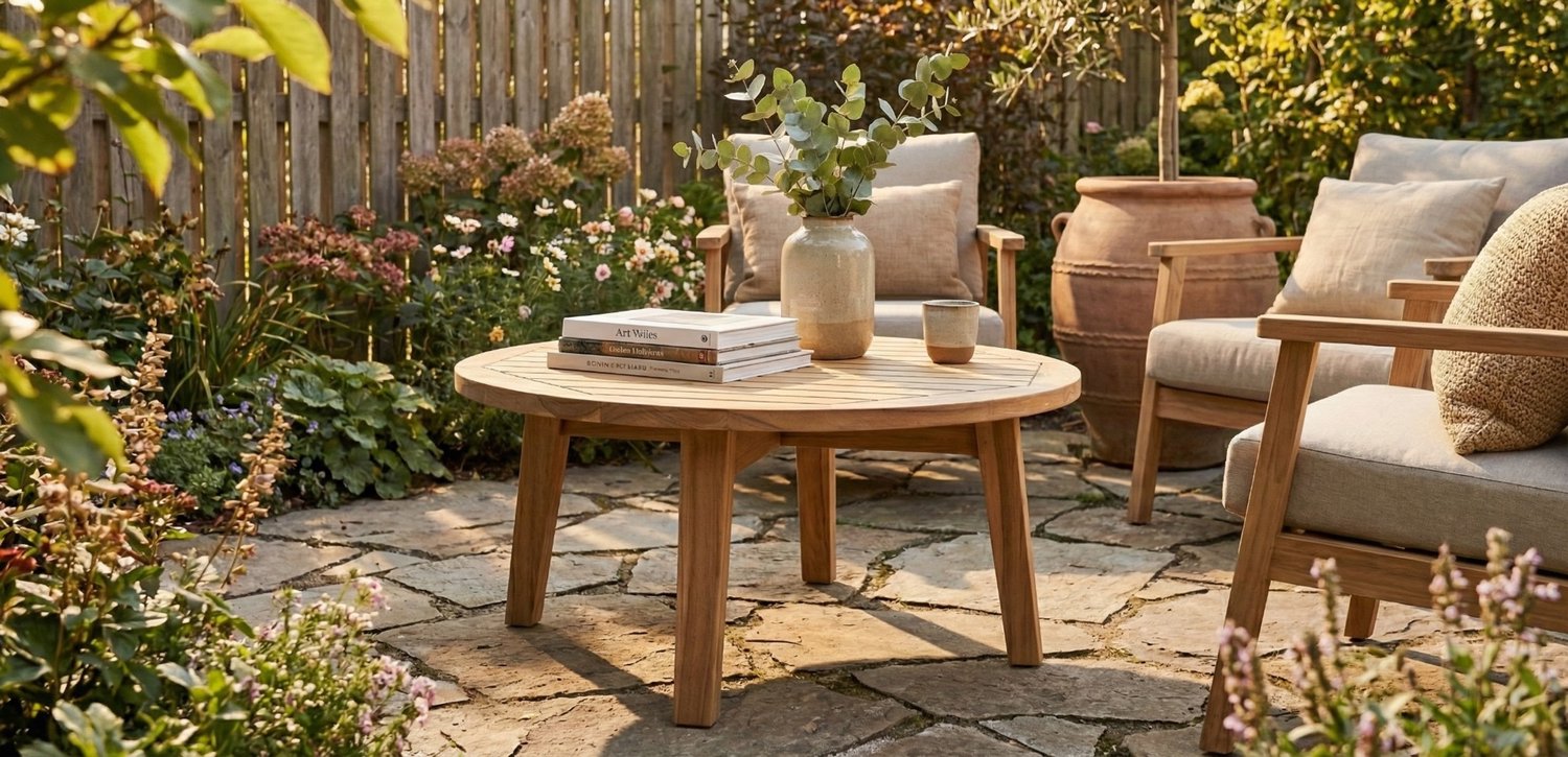 Teakea - Ronde salontafel teak Ø80 cm - voor buiten