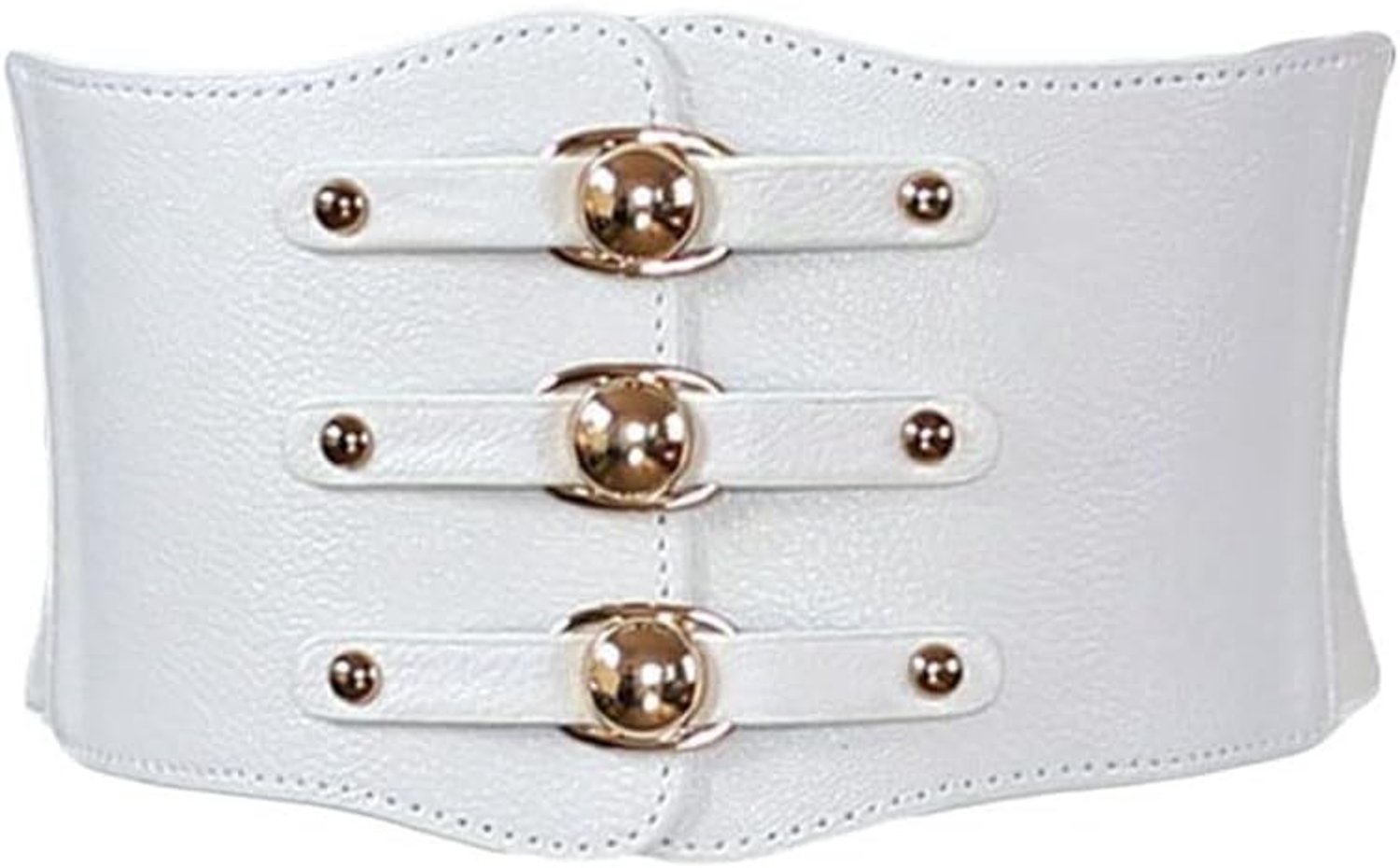 Elastische Witte Jurkriem voor Dames - Brede Tailleband, Corsetstijl, One Size, Perfect voor Diverse Outfits