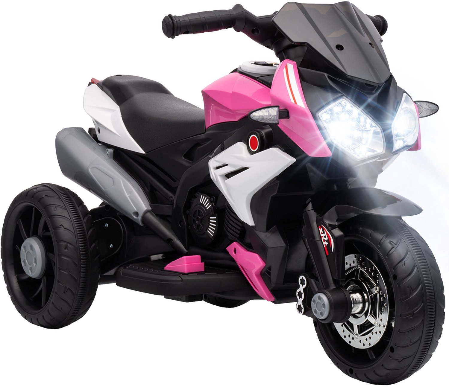 Homona Elektrische kindermotorfiets - Met licht en geluid - 86 x 42 x 52 cm - Roze/Wit