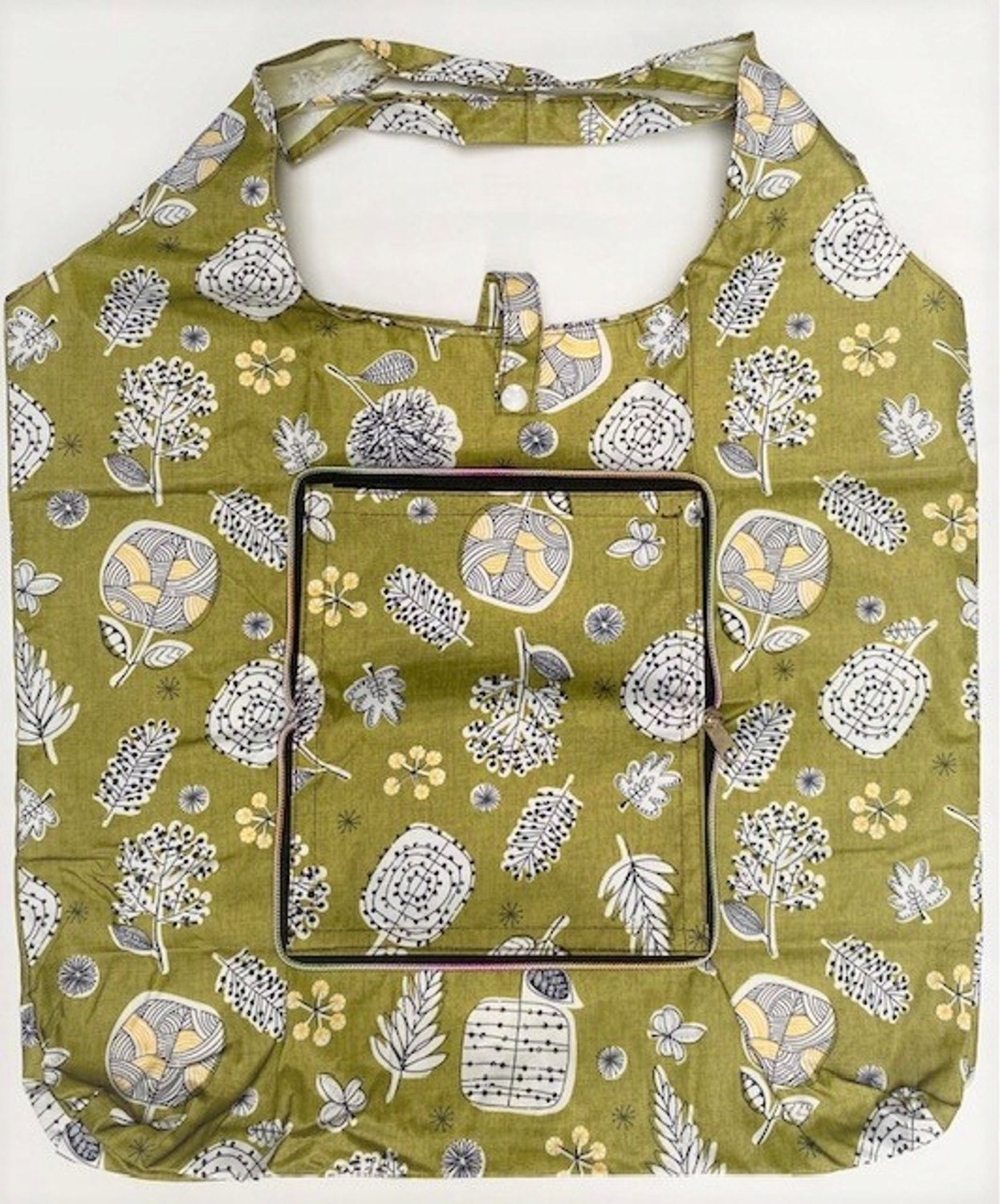 Opvouwbare boodschappentas, herbruikbaar, bloemenprint, nylon