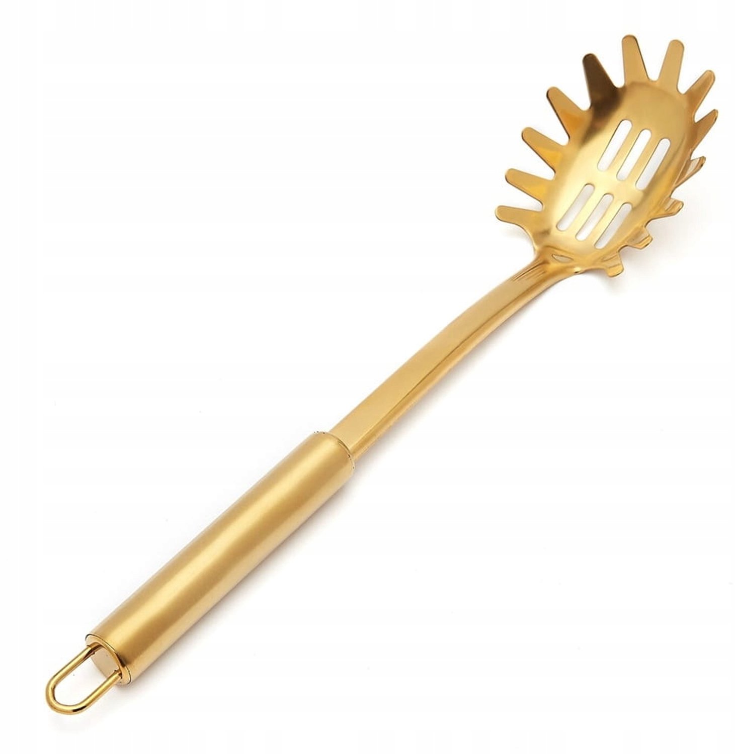 Gouden Spaghetti Lepel Amber - Roestvrij Staal, 31.5 cm