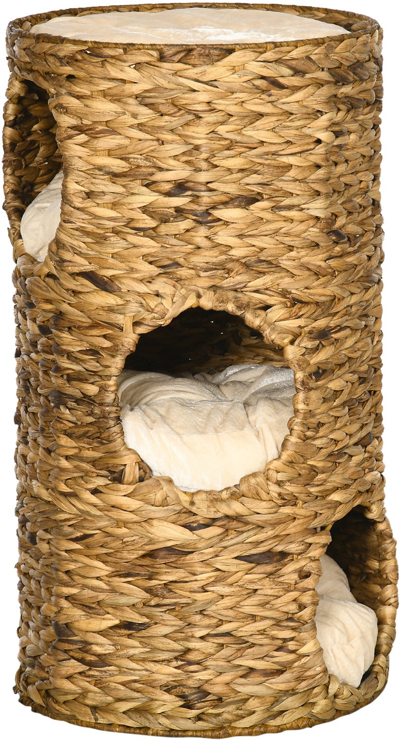 Pawona Krabton met 3 niveaus - Inclusief kussens - Ø40 x 73 cm - Lichtbruin