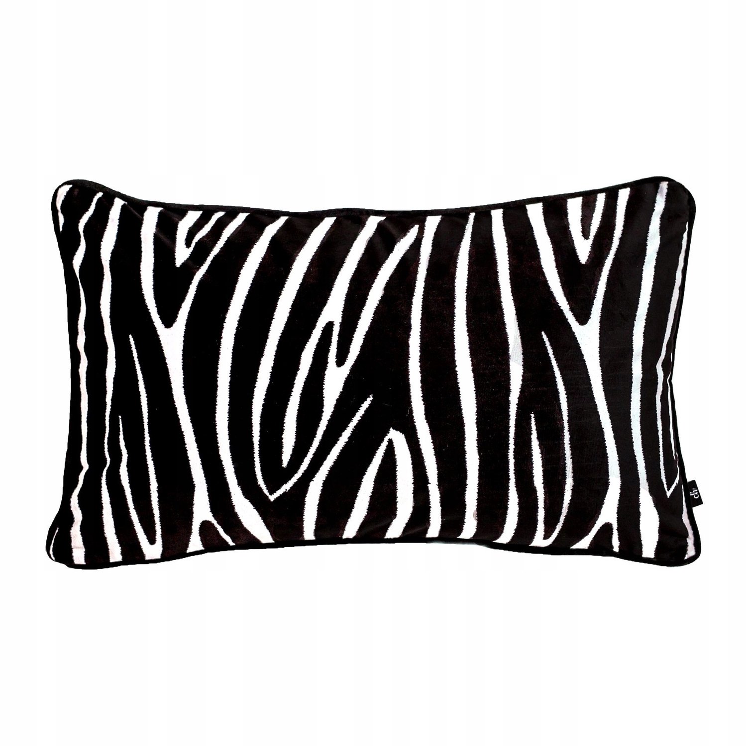 Zebra Kussenhoes 50x30cm Zwart Wit Fluweel Glamour