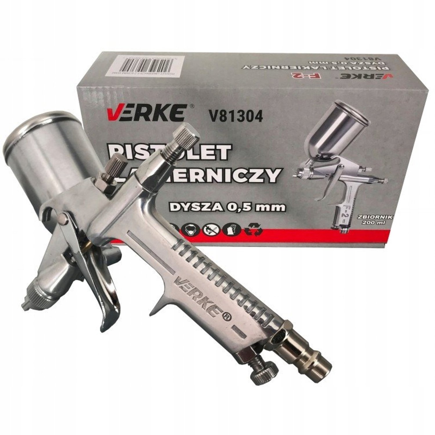 Verke V81304 HVLP Spuitpistool 0,5mm 200ml - Precisie en Kwaliteit