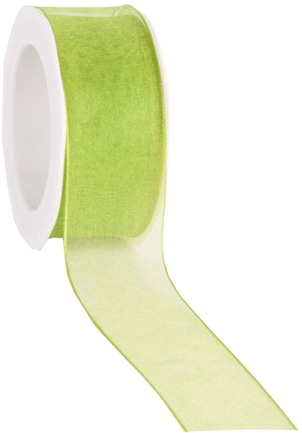 Chiffon lint met draad - 20 m x 38 mm - Lichtgroen