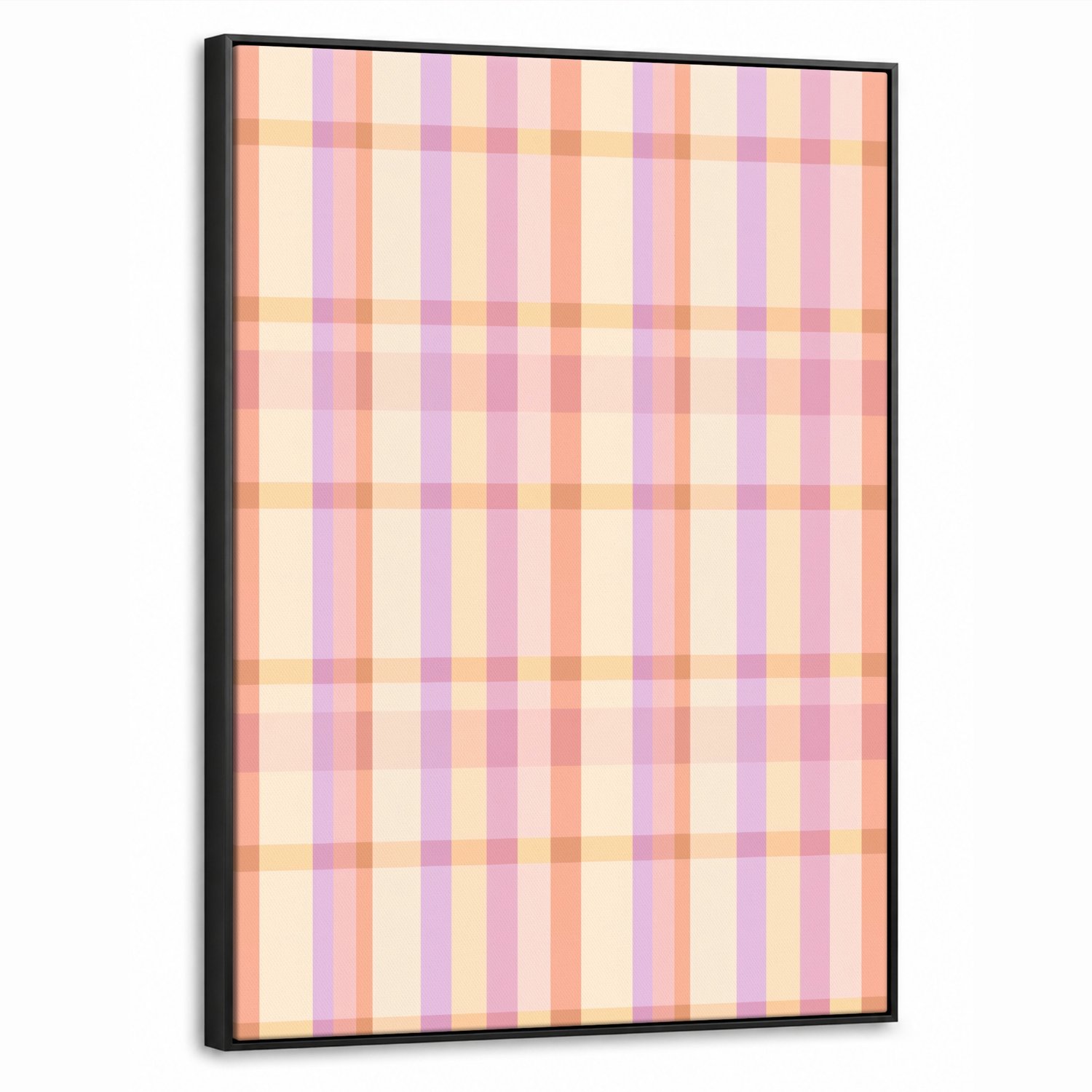 Canvas Schilderij met Baklijst 70x100cm - Pastel - uitpatroon - Geometrisch - Muurdecoratie woonkamer - Slaapkamer decoratie - Kamer accessoires - Schilderijen op canvas met lijst