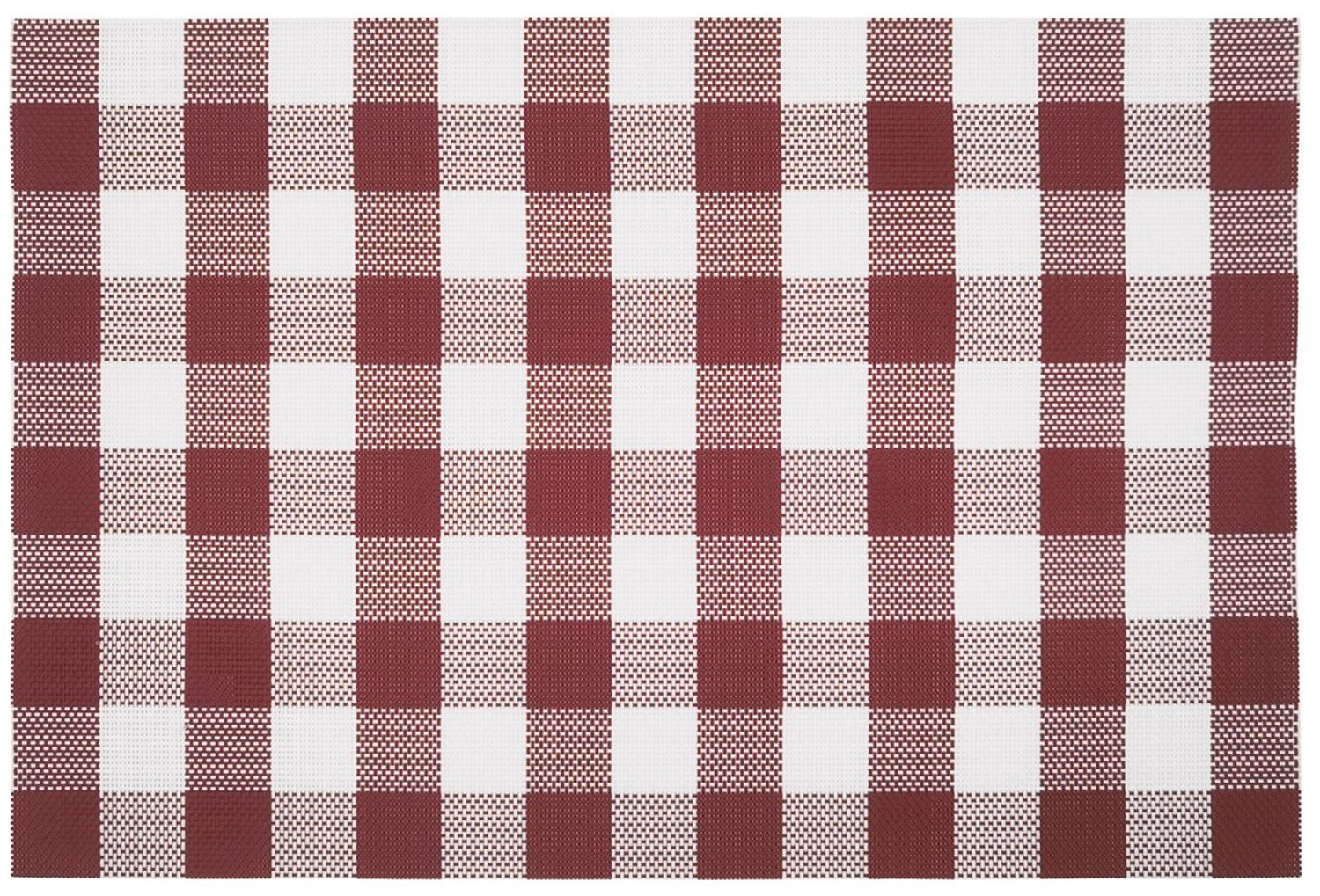 Placemats Set van 4 – Geweven Look PVC – Quad Rood – 30x45 cm – Afwasbaar – Onderlegger & Tafeldecoratie