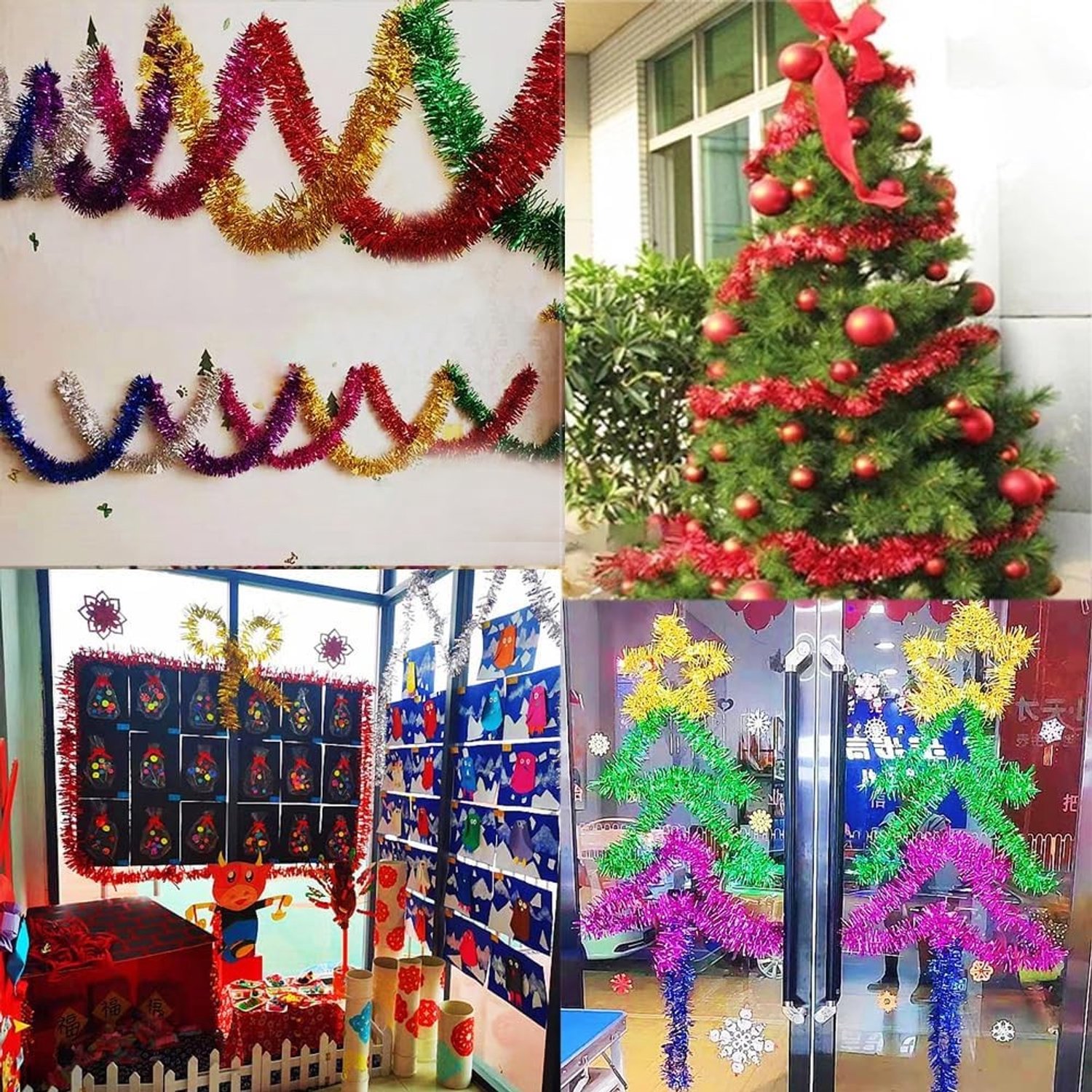 Lange Kerstguirlande van Glanzend Metaal, Perfect voor Feestdecoratie, Verjaardag en Nieuwjaar, 40 m – foto 5