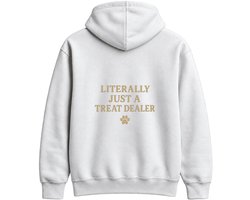 Hondenliefhebber Hoodie – LITERALLY JUST A TREAT DEALER – Dieren Outfit – Unisex Hoodie voor Dames & Heren – Leuk Cadeau voor Hondenliefhebbers