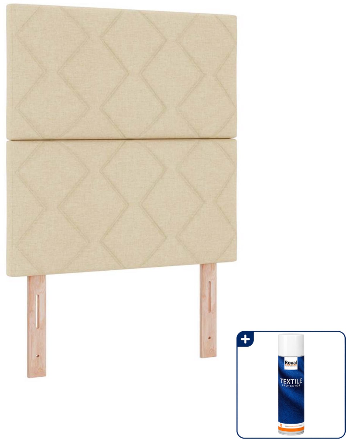 vidaXL boxspring - 80 x 200 cm - crème - Inclusief textielbeschermer 500 ml