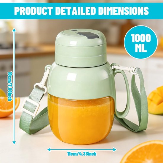 Draagbare blender - 1000 ml - 12 messen - 21000 omw/min — afbeelding 2