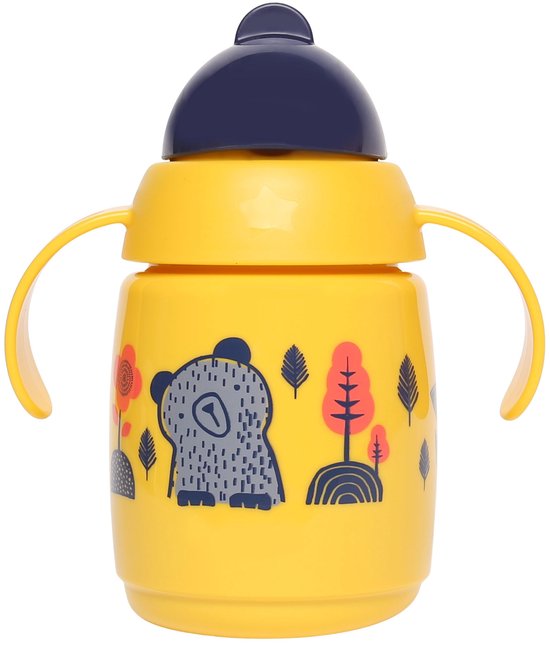 Tommee Tippee Gele beker met verzwaard rietje, drinkfles met handvatten VOOR WATER 300ml 6m+ BPA & BPS vrij — afbeelding 3