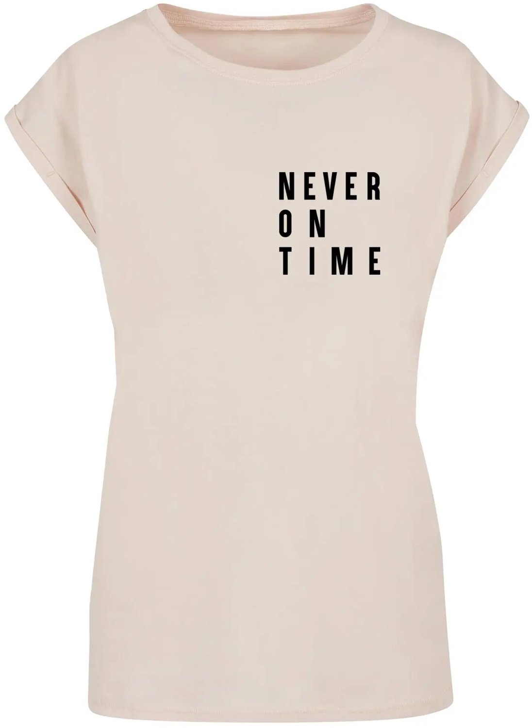 T-shirt dames Mister Tee Never On Time Extended Beige