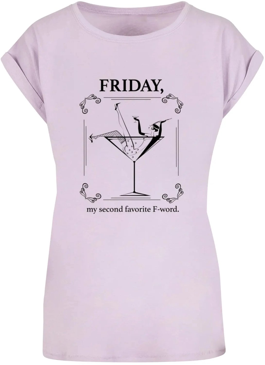 T-shirt dames Mister Tee F-Word Paars