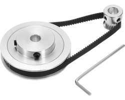 Tandriemschijf Set - 20 en 80 Tanden - Aluminium - 8 mm Asgat