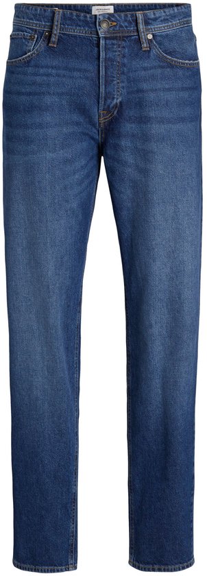 Jack & Jones wijde jeans in medium blauwe wassing met vijf zakken en knoopsluiting.