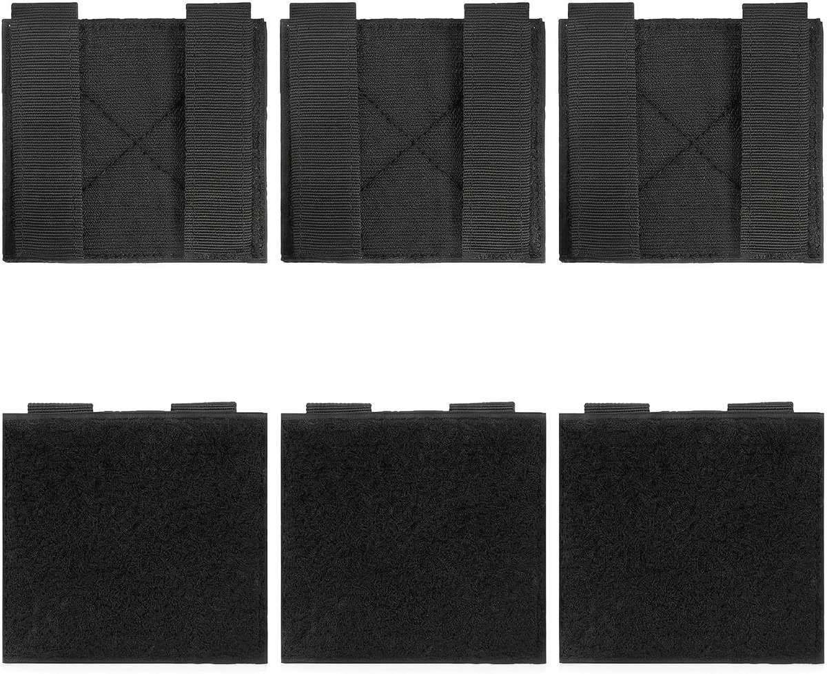 Patches Board 6 stuks, 10,5 x 10,5 cm Molle Panel klittenband patch