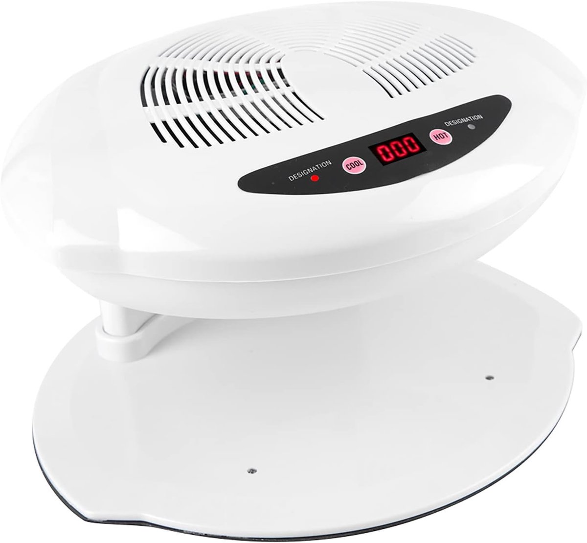 Nageldroger Ventilator, Nagellakendroger Nagel Fan Droger Warm en Koude Lucht Nagellak Drogen Fan Manicure Tool voor Home Salon Beide Handen en Voeten Gebruiken (EU-stekker 220V