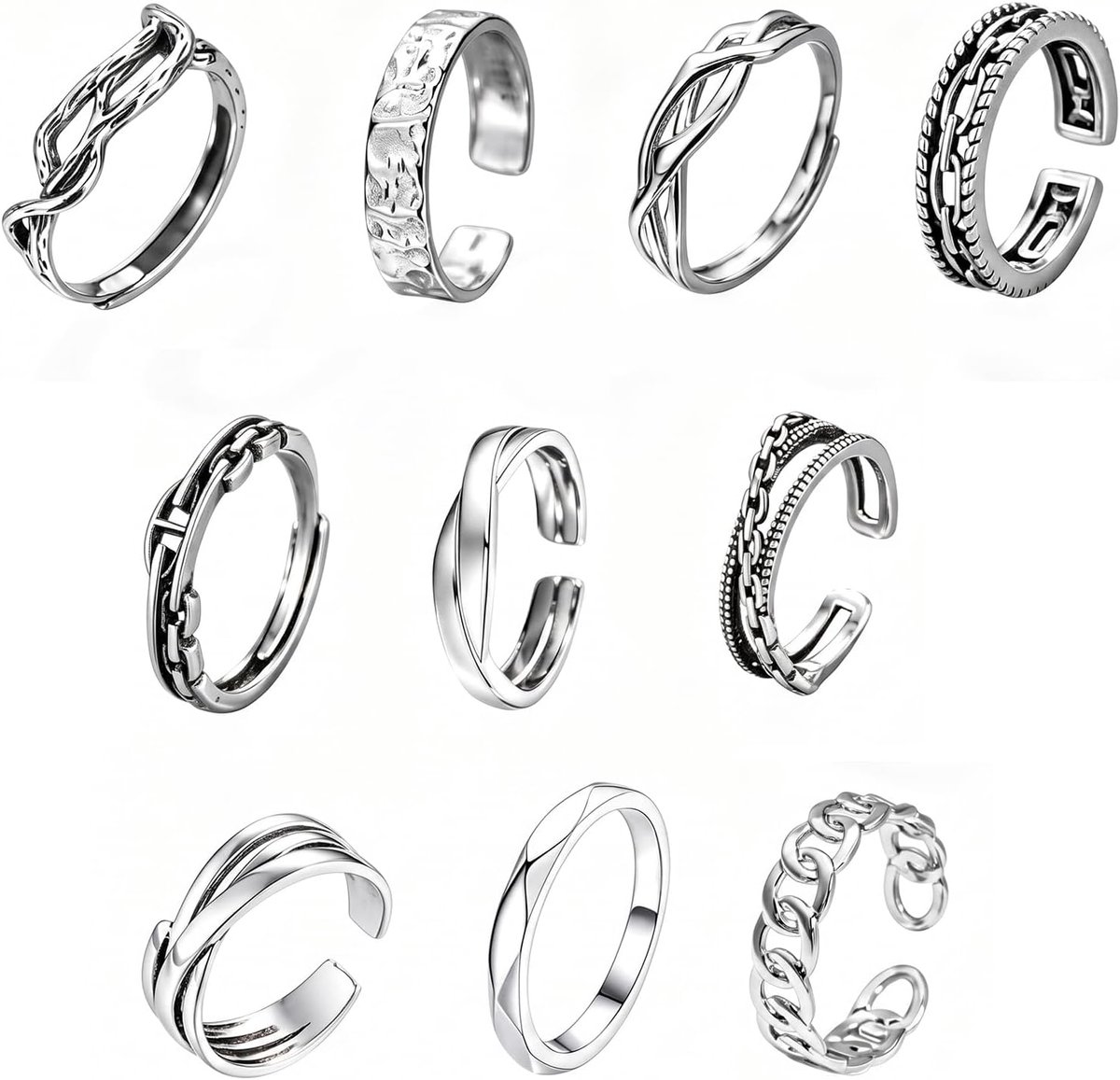 Ringen voor heren en dames, zinklegering