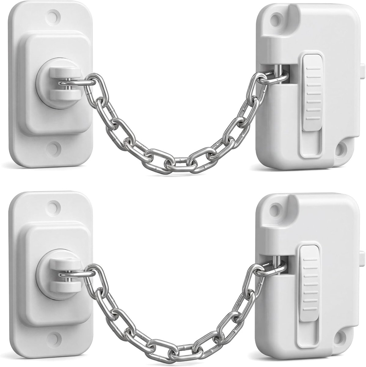 Ramensluiting - 2 stuks - Ramenbeperking - Kinderveiligheidsslot - Koelkastslot - Zelfklevend - Verstelbar - Geen booring nodig - Geschikt voor metalen, houten en schuiframen - Wit
