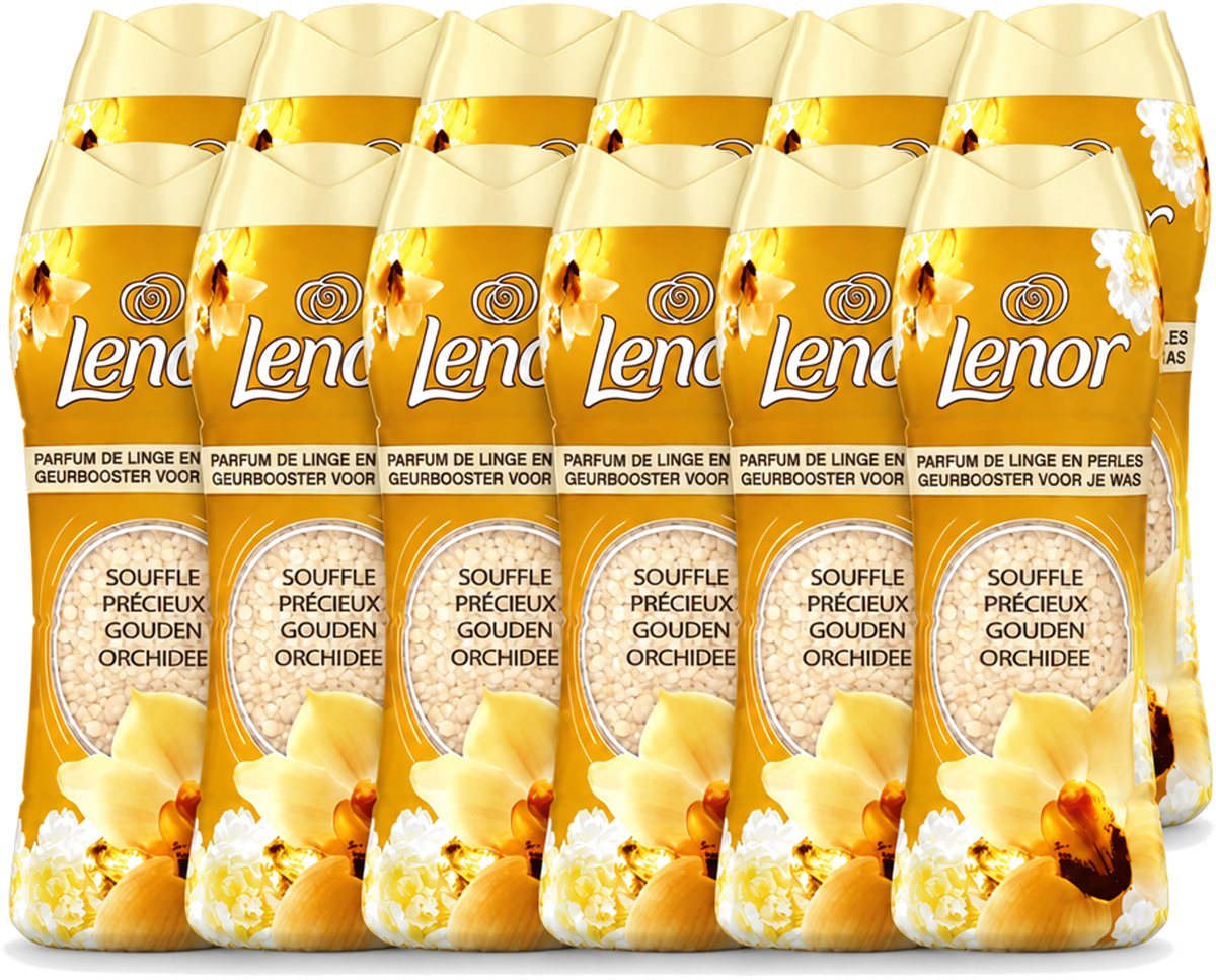 12 x Lenor - Geurbooster - Gouden Orchidee - 22 Wasbeurten - Voordeelverpakking - 12 stuks