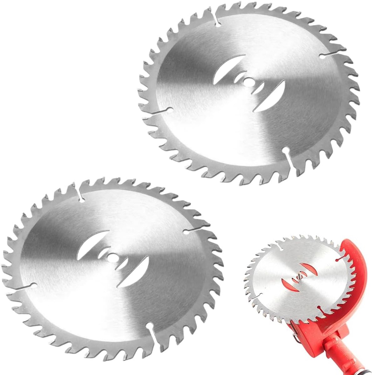 SnelShoppen - Messen voor bosmaaier, 2 stuks metalen messen, 15 cm diameter, accessoires voor grasmaaiers en grastrimmers, ideaal voor tuinonderhoud e