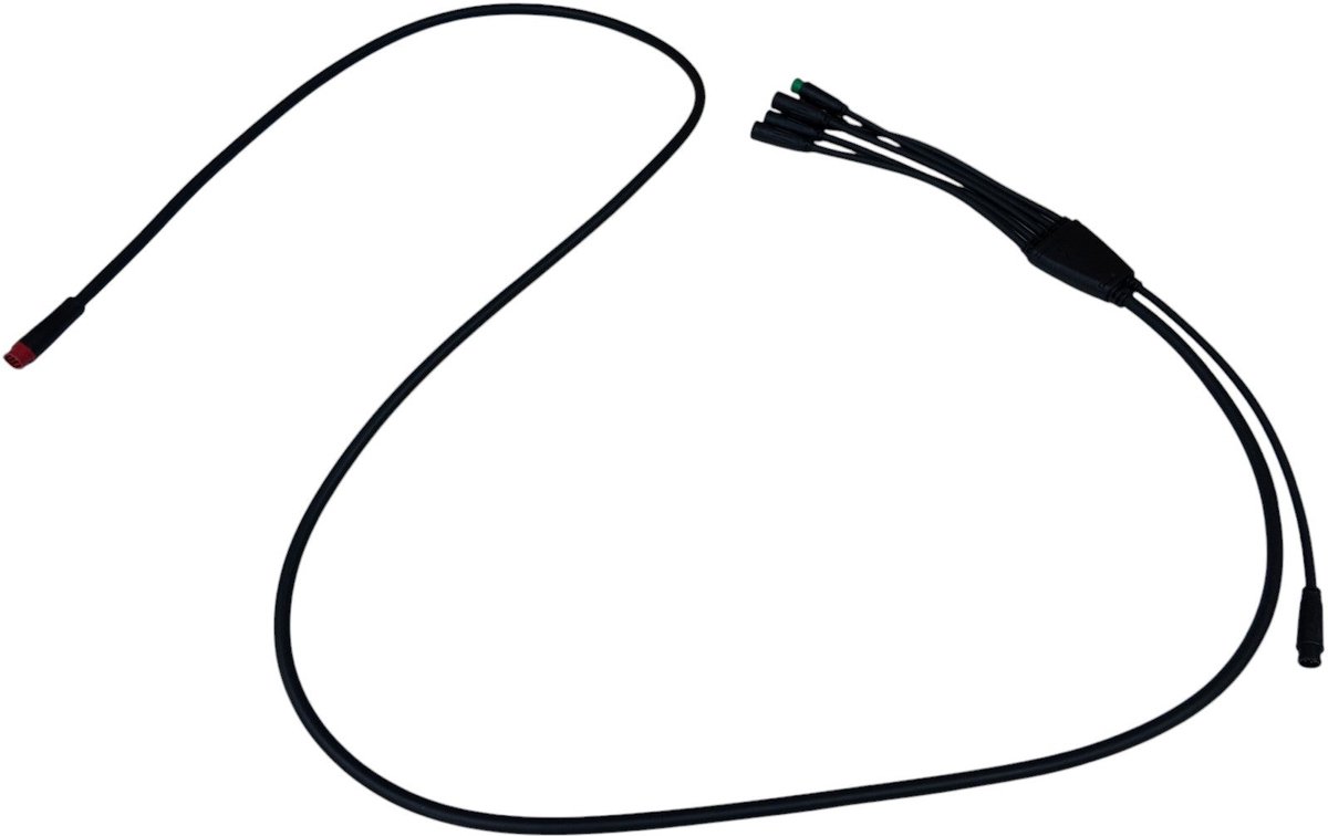 Kabelboom Ouxi V8 Fatbike - Zwarte Koplamp Kabel - 6 Pins