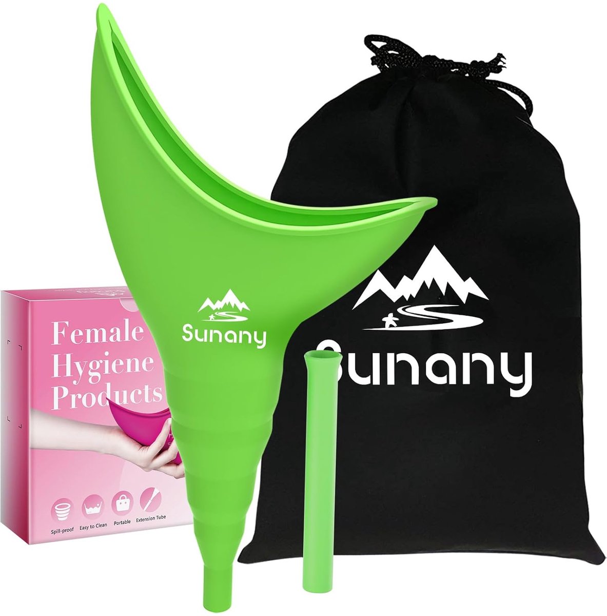 SnelShoppen - Vrouwelijke Urinaal - Silicone Urine Funnel voor Vrouwen - Herbruikbare, Draagbare Urinalen - Ideaal voor Buiten, Camping, Festivals - C