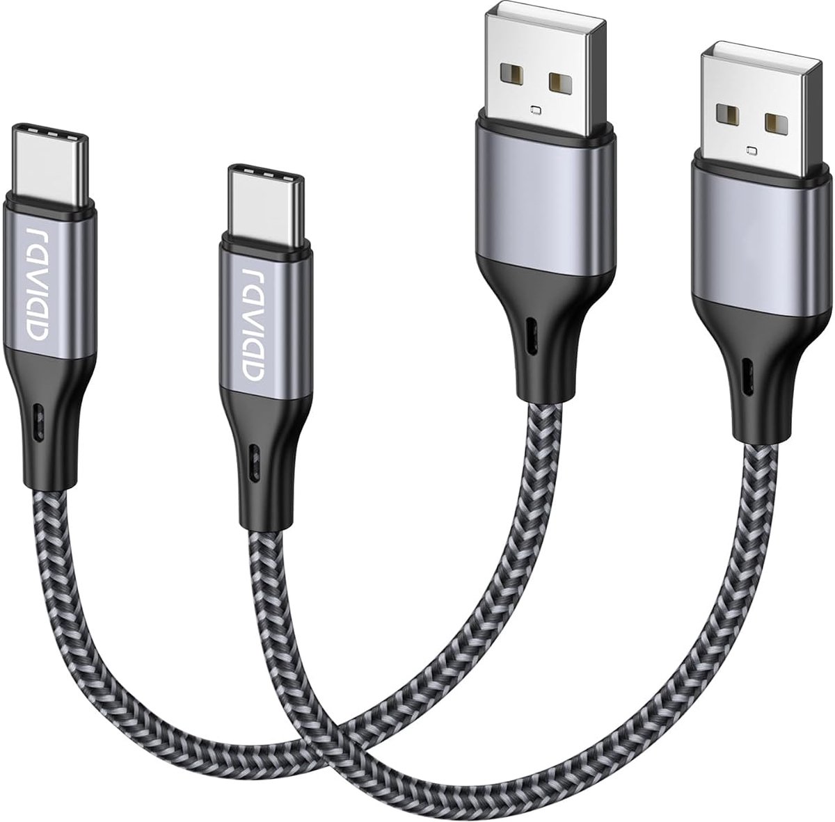 USB-C kabel 15 cm - nylon - snel opladen - ideaal voor onderweg - ShopVlot
