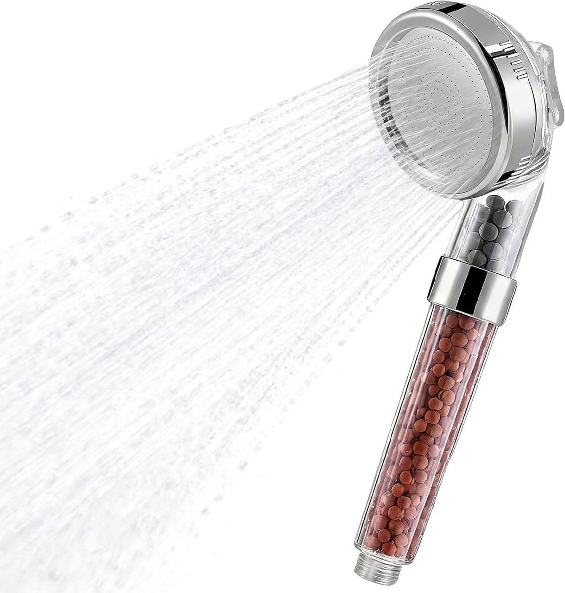 SnelShoppen - Shower Head met Filter - Waterbesparende Handdouche met 3 Jettypes - Hoge Druk - 3-Laags Filtratie tegen Chloor, Bacteriën en Kalk - Ant
