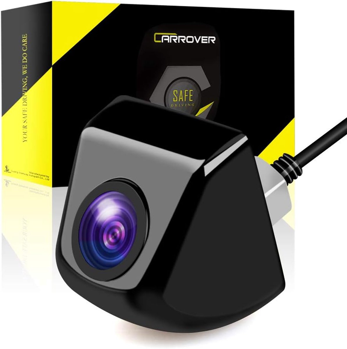 SnelShoppen - Achteruitrijcamera voor Auto, Draadloze Car ROVER Startway, Zwart, HD Beeldkwaliteit, Eenvoudige Installatie, Veilig Achteruitrijden, Ge