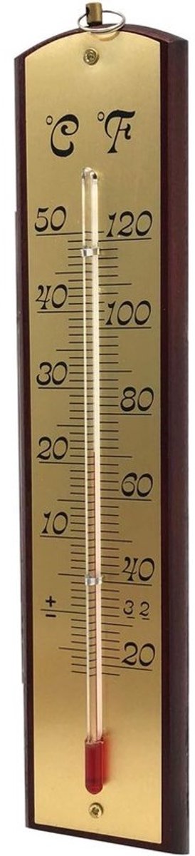 Wandthermometer - voor binnen en buiten - Nauwkeurige temperatuurmeter - met metalen plaat
