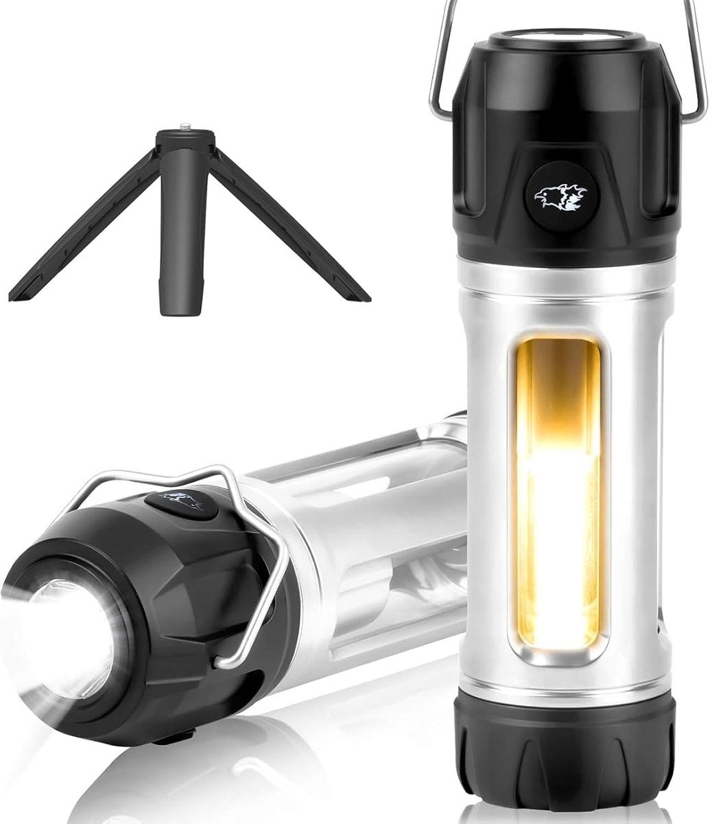 SnelShoppen - Oplaadbare Camping Lamp - Multifunctionele LED Tentlamp met 6 Lichtmodi - Ultra Helder, Waterdicht, Perfect voor Camping, Hiking, Vissen