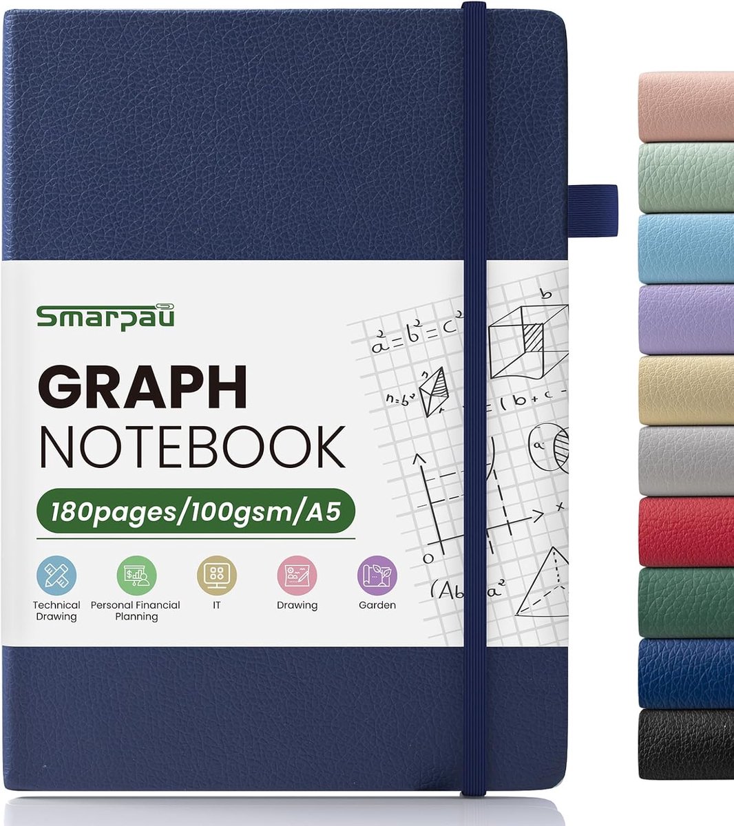 Notitieboek A5 - hardcover - geruit - ideaal voor notities en creativiteit - ShopVlot