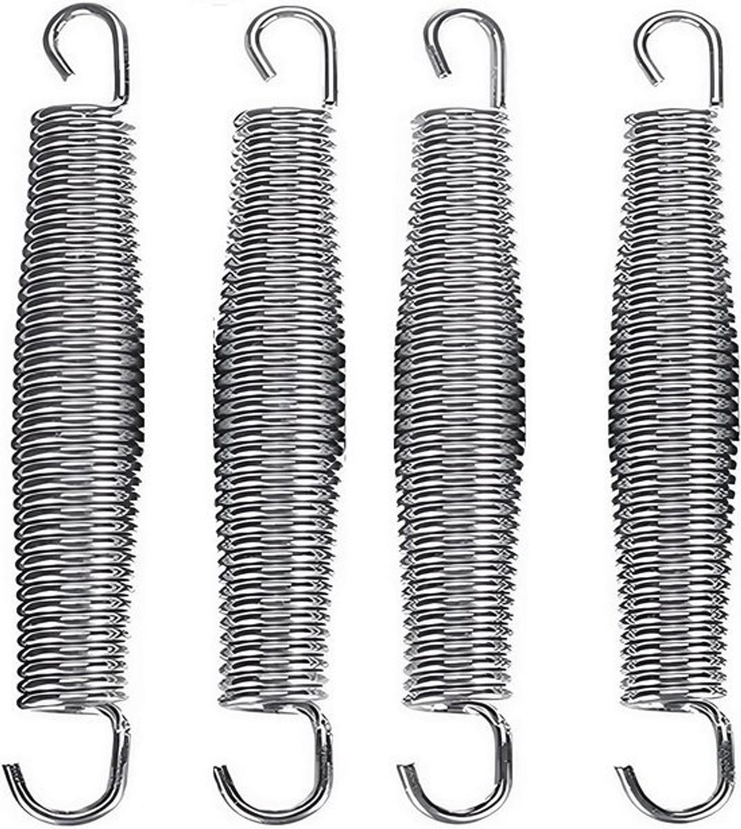Trampolineveren Set - Vervangende veren - Trampoline reparatie - Roestvrij staal - 4 stuks 5.5 inch - Zilver
