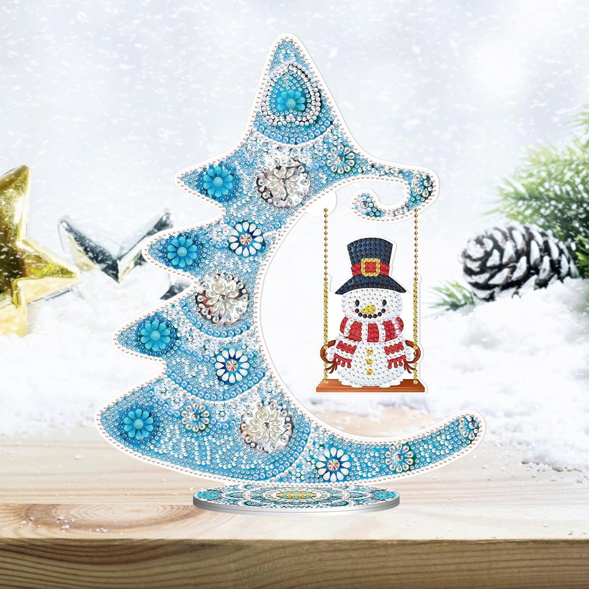 Diamond Painting Kerstmis volwassenen kerstboom en sneeuwpop DIY 5D diamantschilderij Kerstmis decoratie cadeau