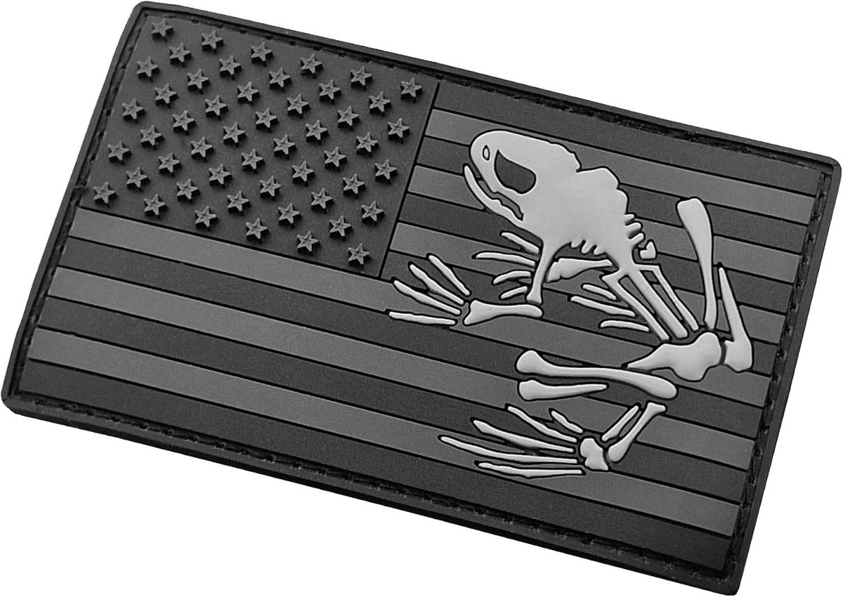 Frogman DEVGRU Bone Frog America Flag SEALs Rubber Patch klittenband patch