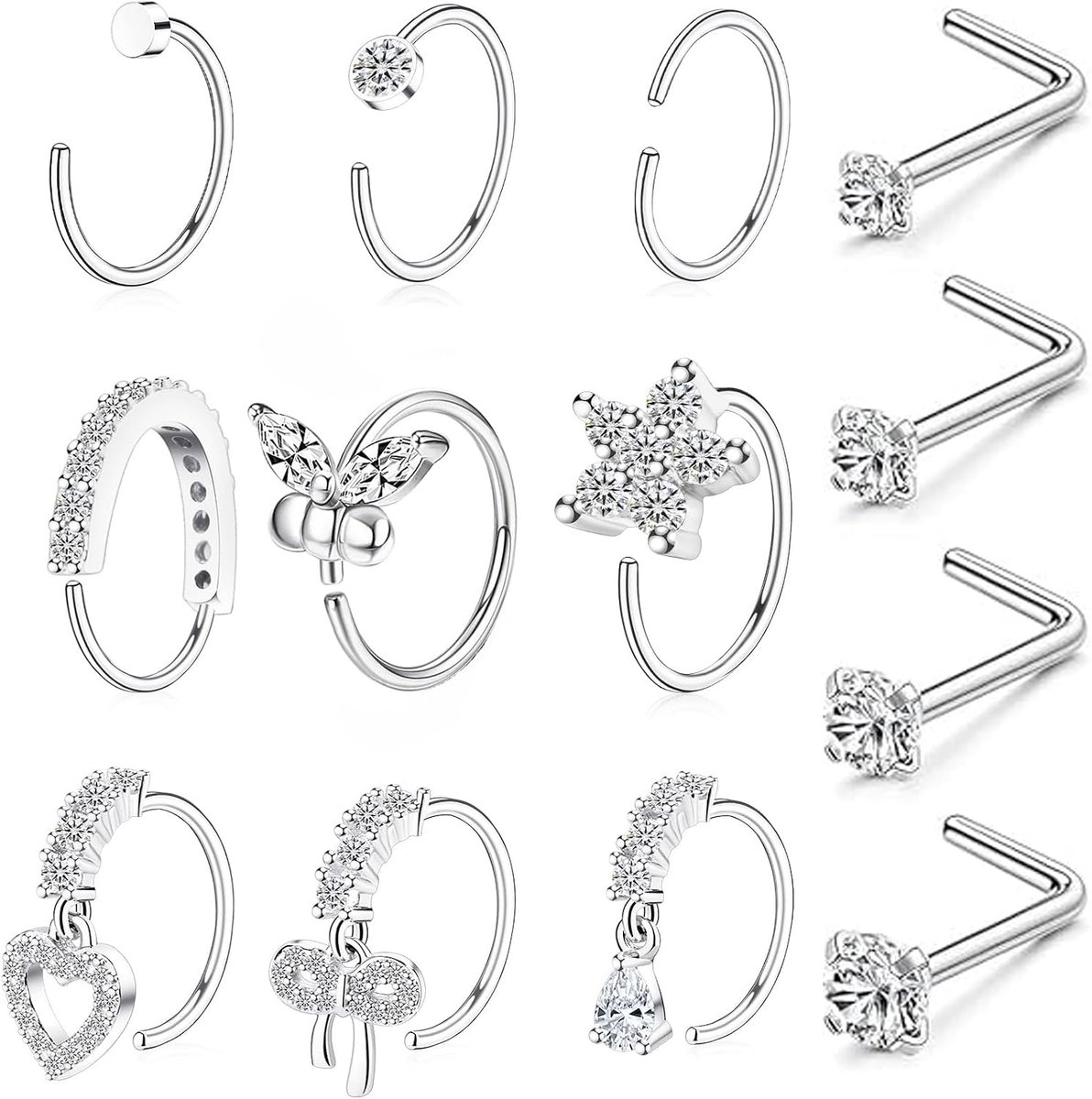 Ringen 20G CZ Chirurgisch Staal Dames Heren