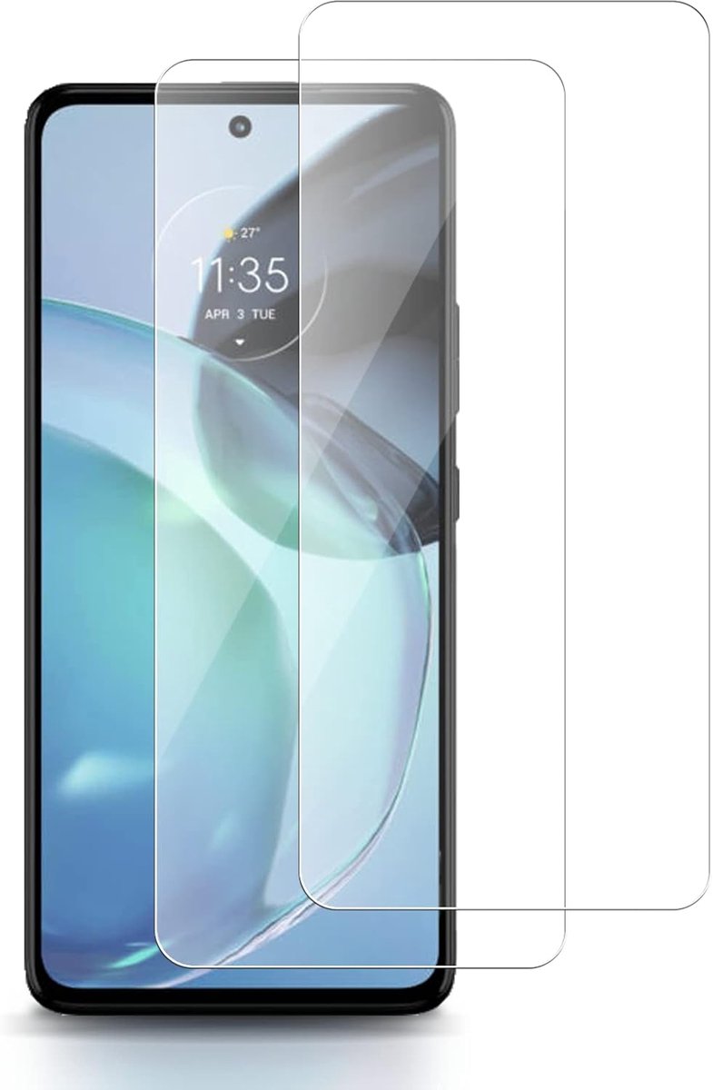 Compatibel met Moto G72 displaybescherming 2 stuks 9H hardheid glasfolie krasfolie 2,5D getemperd glas Screen Protector HD helder veiligheidsglas displayfolie