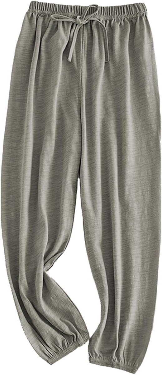 Zachte zomerbroek voor jongens en meisjes, lange broek met elastische taille, effen harembroek, basic joggingbroek