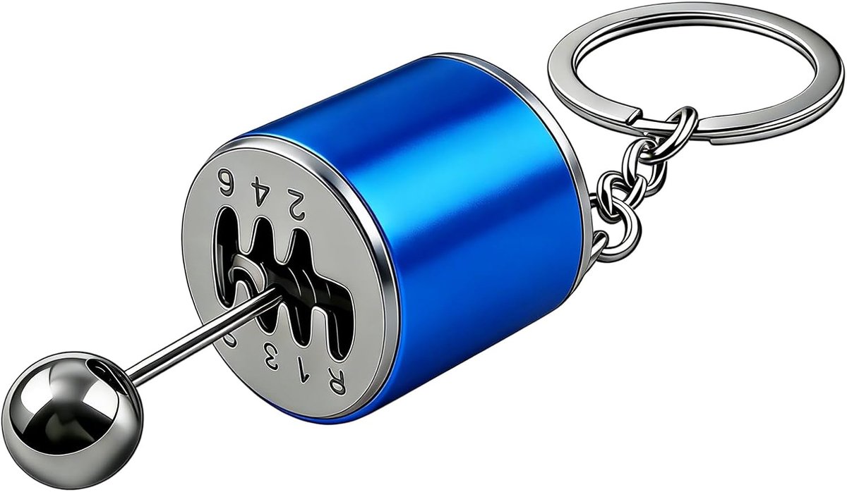Sleutelhanger, handgeschakelde versnellingsbak met 6 versnellingen, creatieve autoschakelschakelaar, sleutelhanger met hendel voor auto's, fidgetspeelgoed, schakelhendel sleutelhangers