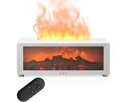 Aromatherapie-diffuser met 7 kleuren, haardvlam-aanpassing, luchtbevochtiger voor bar, slaapkamer, kantoordecoratie, automatische uitschakeling voor diffuserlucht voor aroma-oliën, cadeaus om