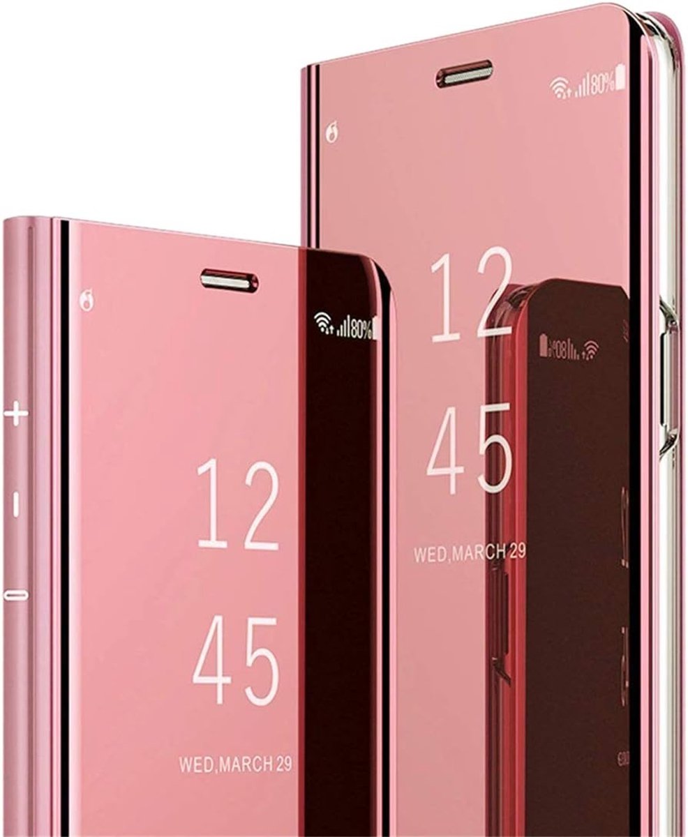 Hoes compatibel met Samsung Galaxy A50, glitter diamant horloge met 360 graden ring standaard beschermhoes meisjes vrouwen telefoonhoes voor Samsung Galaxy A50., A Flip Mirror 6