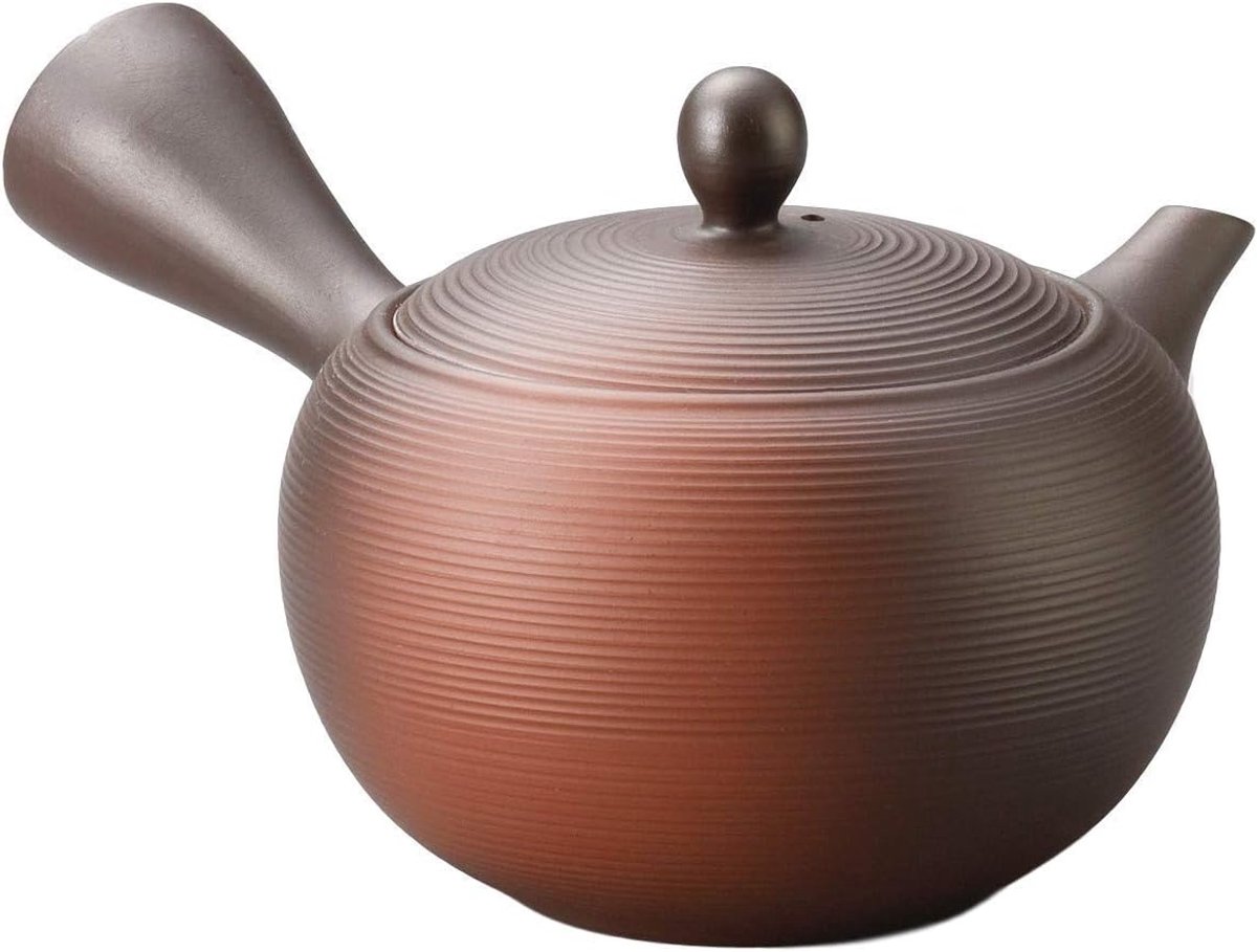 Theepot Kyusu Tokoname Youhen Klei Theepot 11.8 Fluid Ounces Fusen L161 (1)